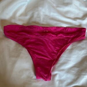 Gilly hicks Vibrant Pink Satin Cheeky panties